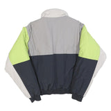 RECLAIMED VINTAGE Mens Lime Green & Grey Colourblock Jacket M Polyester Blend