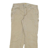 CARHARTT Womens Cotton Blend Beige Regular Fit Straight Trousers W30 L27