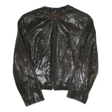 SERGIO MIMRANI Womens Black Zip Jacket S Polyester Blend Plain Stylish Evening