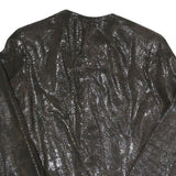 SERGIO MIMRANI Womens Black Zip Jacket S Polyester Blend Plain Stylish Evening