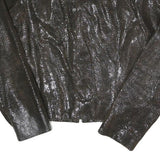 SERGIO MIMRANI Womens Black Zip Jacket S Polyester Blend Plain Stylish Evening