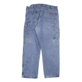 DICKIES Mens Regular Fit Blue Denim Jeans W40 L32 Workwear Cotton Blend Zip