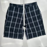 Dickies Checked Cargo Shorts - 34W 10L White Cotton