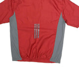 ADIDAS Mens Red & Grey Outdoor Jacket M Polyester Zip Track Casual Sportswear