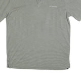 COLUMBIA Mens Grey Polo Shirt L Cotton Blend Short Sleeve Basic Comfortable Fit