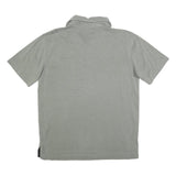 COLUMBIA Mens Grey Polo Shirt L Cotton Blend Short Sleeve Basic Comfortable Fit