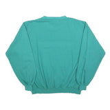PLAYCREW Womens Teal Sweatshirt Crew Neck L Cotton Blend Pullover Casual