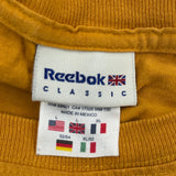 Reebok Long Sleeve T-Shirt - XL Yellow Cotton
