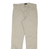 LEVI'S Mens Cotton Blend Beige Slim Straight Trousers W30 L30 Classic Closure