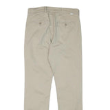 LEVI'S Mens Cotton Blend Beige Slim Straight Trousers W30 L30 Classic Closure