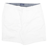 NAUTICA Mens White Casual Cotton Blend Shorts XL W35 Classic Summer Wear
