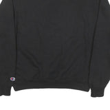 CHAMPION Mens Black Volleyball Crew Neck M Logo Cotton Blend Pullover Sweatshirt