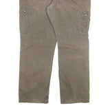 CARHARTT Mens Jeans Khaki Relaxed Straight Cotton Blend W38 L32 Workwear Zip