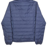 COLUMBIA Mens Blue Jacket S Polyester Lightweight Puffer Hooded Zip Outdoor