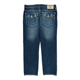 True Religion Contrast Stitch Jeans - 38W 30L Dark Wash Denim