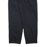 STYLE AND CO Womens Cotton Blend Black Relaxed Straight Leg Trousers W30 L27