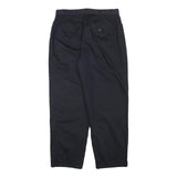 STYLE AND CO Womens Cotton Blend Black Relaxed Straight Leg Trousers W30 L27