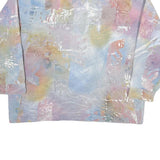 Womens Pastel Multi Colour Abstract Print Cotton Blend Button Jacket L