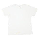 HANES Mens White L Short Sleeve Crew Neck Plain Cotton Blend T-Shirt Casual