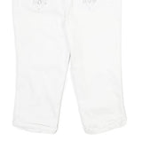 EARL JEAN Womens White Casual Cotton Blend Shorts M W30 Stud Embellished Pockets
