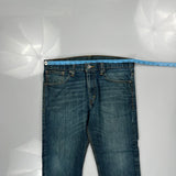 521 Levis Slim Jeans - 34W 27L Blue Cotton