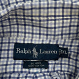 Blake Ralph Lauren Checked Short Sleeve Shirt - XL Blue Cotton