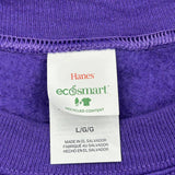 Hanes Blank Sweatshirt - Large Purple Cotton