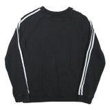 ADIDAS Womens Black & White Pullover Sweatshirt M Crew Neck Sports Casual
