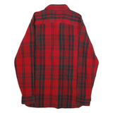 GAP Mens Red & Black Check Flannel Shirt L Long Sleeve Button Casual