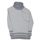 GUESS Womens Grey & Light Grey Plain Pullover Roll Neck Basic Knit M Lightweight