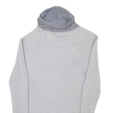 GUESS Womens Grey & Light Grey Plain Pullover Roll Neck Basic Knit M Lightweight