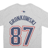 GILDAN Mens Grey Super Bowl XLVI Graphic T-Shirt S Short Sleeve Crew Neck