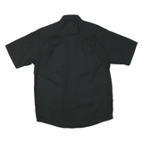 WRANGLER Mens Black Short Sleeve Shirt M Cotton Blend Button Pockets