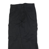 DICKIES Mens Cotton Blend Black Loose Straight Trousers W32 L30 Casual Workwear