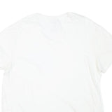 POLO RALPH LAUREN Mens White Classic T-Shirt L Short Sleeve V-Neck Cotton Blend