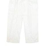 BY MITZY Mens Cotton Blend White Relaxed Drawstring Cargo Trousers W29 L30