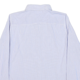 TOMMY HILFIGER Womens Blue & White Striped Shirt UK 8 Classic Button-Down Collar