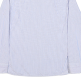 TOMMY HILFIGER Womens Blue & White Striped Shirt UK 8 Classic Button-Down Collar
