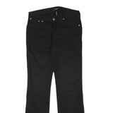 HIS Womens Black Cotton Blend Regular Flared Trousers W29 L31 Stylish