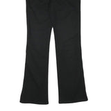 HIS Womens Black Cotton Blend Regular Flared Trousers W29 L31 Stylish