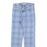 LEVI'S Womens Regular Blue Tapered Denim Light W23 L26 Checked Print Jeans