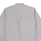 NAUTICA Mens Grey & Red Check Cotton Shirt XL Button-Down Collar Casual