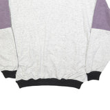 Mens White & Purple Active 13 Sweatshirt XL Crew Neck Casual Cotton Blend