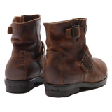 PALLADIUM Biker Boots Brown Leather Womens UK 5