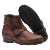 PALLADIUM Biker Boots Brown Leather Womens UK 5