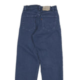 LEVI'S Womens Cotton Blend Blue Regular Straight Trousers W24 L28 Classic Zip