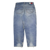 TOMMY JEANS Mens Regular Fit Blue Denim Jeans W36 L30 Classic Cotton Zip