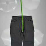 Dickies Double Knee Carpenter Trousers - 34W 32L Grey Cotton