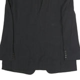 TOMMY HILFIGER Mens Black Button Jacket L Cotton Plain Classic Formal Blazer