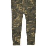 CLOCKHOUSE Womens Cotton Blend Camouflage Slim Skinny Trousers W28 L29 Casual
